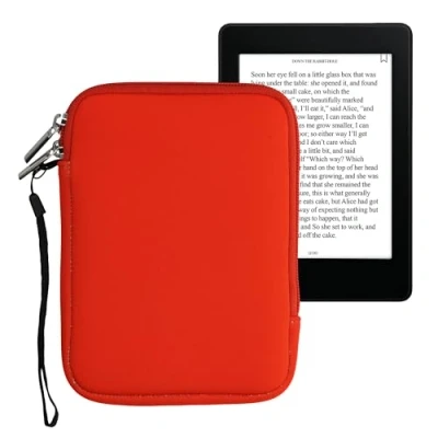 Afbeelding van kwmobile Neopreen e Reader Pouch Maat 6&quot; eReader Universele eBook Sleeve Case met Rits Oranje