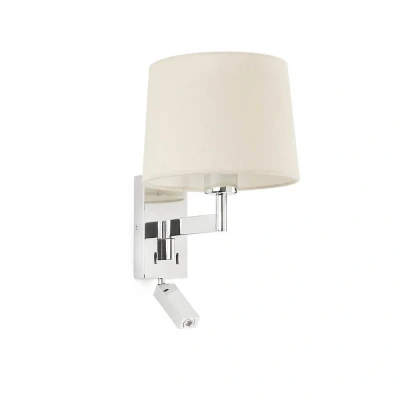 Afbeelding van Faro Lighting Artis Leeslamp Wandlamp Chroom, E27