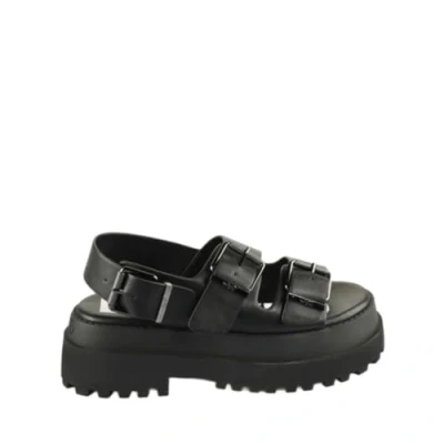 Afbeelding van Buffalo Pluto ARI Sandalen met plateauzool, Dames, Maat: 40, Black Schoenen