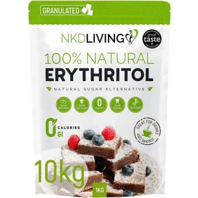 Afbeelding van NKD Living 100% natuurlijke erythritol 10 kg calorievrije calorieën suikervervanging (5 x 2 zakken)