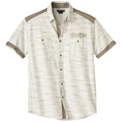 Afbeelding van ATLAS FOR MEN Overhemd van gevlamd popeline Desert Heren Verkrijgbaar in grote maten 5XL