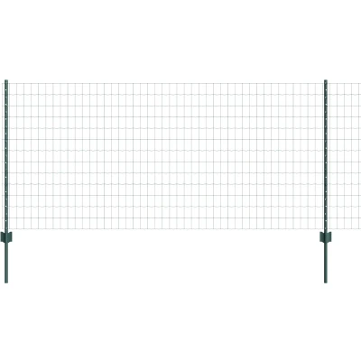 Afbeelding van vidaXL Euro Fence Set van 2 Groen Kunststof, Metaal 25m lang x 1m hoog