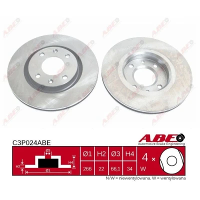 Afbeelding van ABE Remschijven C3P024ABE