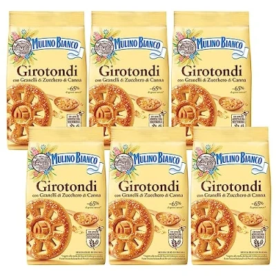 Afbeelding van MULINO BIANCO Girotondi Kruimelkoekjes met suiker 350g x 6 pakketten