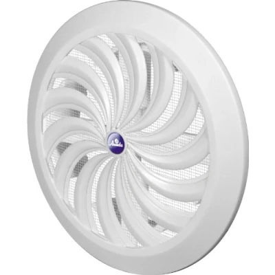 Afbeelding van Ventilatierooster Ø 100 110 120 125 150 mm rond wit afsluitbaar kunststof insectennet 88 insectenbescherming afsluitrooster afvoerlucht rooster toevoerlucht afvoerrooster ventilatie