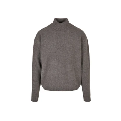 Afbeelding van Urban Classics Oversized ROLL NECK Sweater Trui, Heren, Maat: 4XL, Asphalt