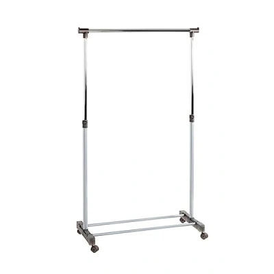 Afbeelding van HAKU Möbel Rolkapstok, kunststof, alu chroomgrijs, B 90 x D 43 H 95 170 cm