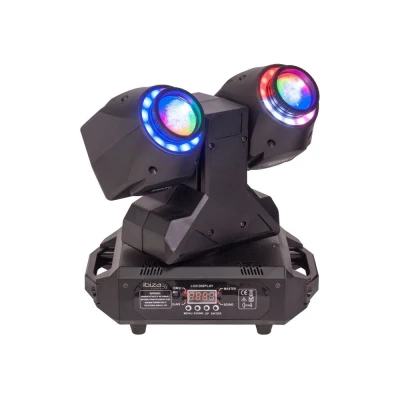 Afbeelding van Ibiza Light MHBEAM60 FX dubbele 2 in 1 wash beam movinghead met DMX