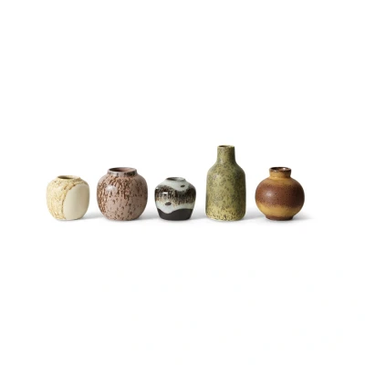 Afbeelding van HKLiving 70&#039;s kleine vazen, pursuit (set van 5) (pre order half april)