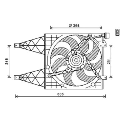 Afbeelding van Koelventilatorwiel PRASCO SK322F002