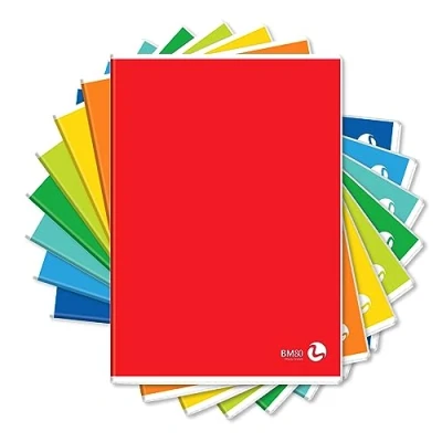 Afbeelding van Bm BeMore Color Basic 0110605 schrift in A4 formaat (21 cm x 29,7 cm) liniatuur 1R gelinieerd zonder rand papier 80 g/m² verschillende kleuren verpakking van 10 stuks