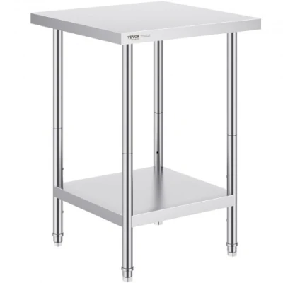 Afbeelding van VEVOR voorbereidingstafel RVS werktafel 610x610mm keukentafel commercieel