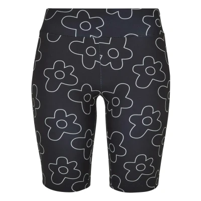 Afbeelding van Urban Classics HIGH Waist AOP TECH Cycle Shorts, Dames, Maat: 4XL, Blackflower