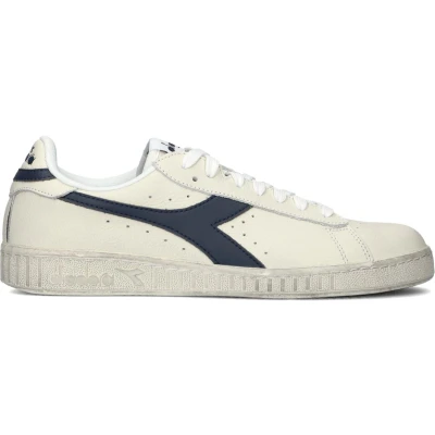 Afbeelding van Diadora Men Game L Low Waxed White Blue Caspian Sea Schoenmaat 41