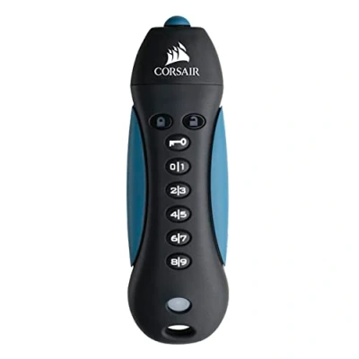 Afbeelding van Corsair Padlock 3 USB flash drive 128 GB Type A 3.2 Gen 1 (3.1 1) Zwart, Blauw