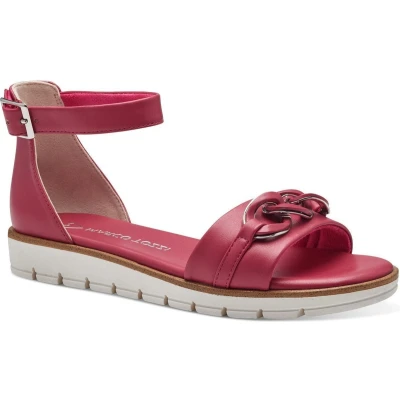 Afbeelding van Marco Tozzi Sandalen met plateauzool, Dames, Maat: 37, Pink Hoogwaardig imitatieleer