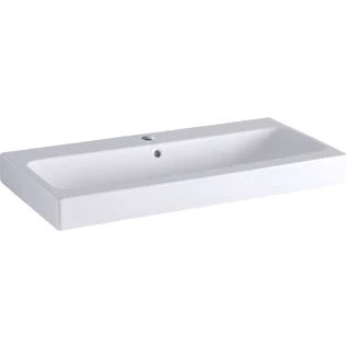 Afbeelding van Geberit iCon wastafel 90 x 48.5 cm wit met kraangat/overloop