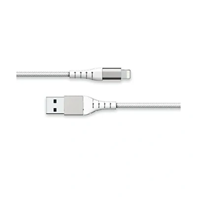 Afbeelding van Force Power Lite USB A/Micro oplaadkabel, met nylon, gevlochten, 2 m, wit