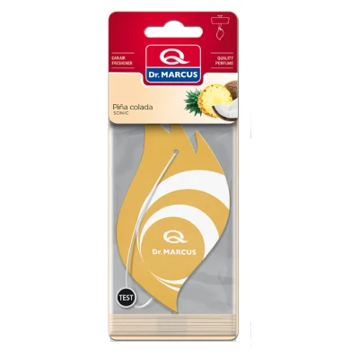 Afbeelding van Dr. Marcus Sonic Pina Colada auto geurhanger tot 49 dagen geurverspreiding Exclusieve neutrafresh technologie Luchtverfrisser 15 Gram