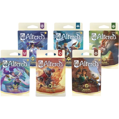 Afbeelding van Equinox Altered Beyond the Gates 6 Starter Decks Mix : Axiom, Bravos, Lyra, Muna, Ordis, Yzmir Unique Deck Building, Collectible Trading Card Game, Ages 13+ for 2 Players, 20 30 Minute Playtime