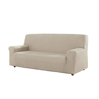 Afbeelding van Estoralis Berta Bankhoes met modern design, elastische stof, ivoor, voor 3 zits van 170 tot 220 cm, bankovertrek, aanpasbaar aan alle soorten banken