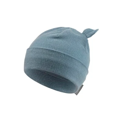 Afbeelding van Sterntaler Beanie wafel piqué grijs blauw