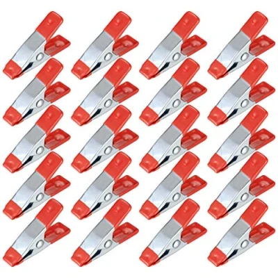 Afbeelding van 2 inch metalen veerklemmen, 20 stuks houten klemmen, rubberen gecoate griphouder voor dekzeilen, camping, houtbewerking, modelbouwgereedschap