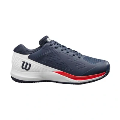 Afbeelding van Wilson Heren Rush Pro Ace Clay Tennisschoen, Navy Blazer/Wit/Infrarood, 12 UK, Blazer Wit Infrarood, UK