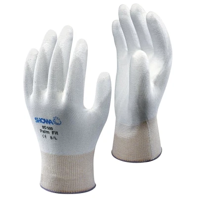 Afbeelding van Showa Werkhandschoen B0500 Pu Gec. Nylon WIT MT L