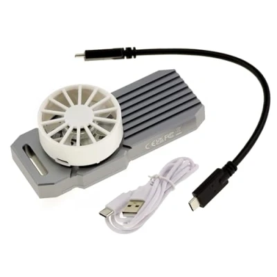 Afbeelding van KALEA INFORMATIQUE Thunderbolt 4 40G USB 4.0 behuizing voor M2 NVMe SSD, robuuste schokbestendige aluminium constructie met afneembare ventilator