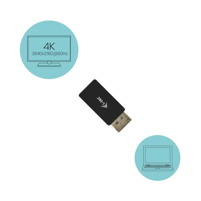 Afbeelding van Adapter DisplayPort naar HDMI i Tec DP2HDMI4K60HZ Zwart