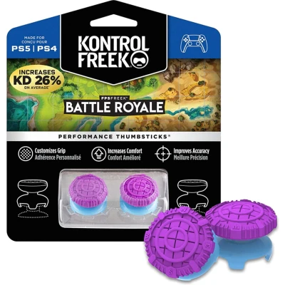 Afbeelding van DOSNTO KontrolFreek FPS Freek Battle Royale Performance Thumnbsticks voor Playstation 4 (PS4) en 5 (PS5), 2 high rise, convex, paars