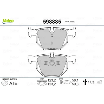 Afbeelding van Valeo Remblokset 598885