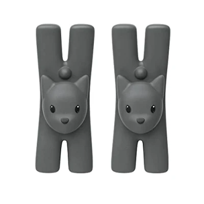 Afbeelding van Alessi LAMPO, set van 2 MOLLETTE Nero, thermoplastisch hars, meerkleurig, één maat