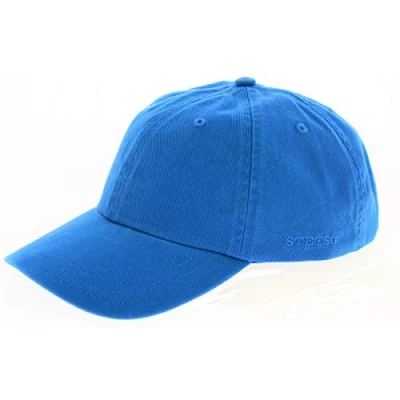 Afbeelding van Stetson Rector Baseballcap Dames/Heren UV bescherming cap pet zonnecap metalen gesp met klep voor Zomer/Winter One Size saffierblauw