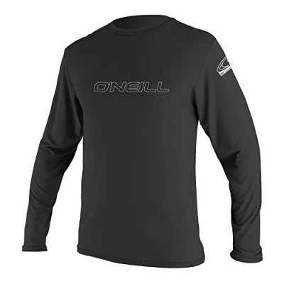 Afbeelding van O&#039;Neill Basic Skins L/S Rashguard Surfshirt Maat L Mannen zwart wit