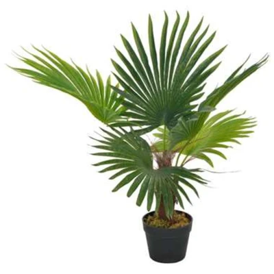 Afbeelding van Kunstplant met pot palm 70 cm groen