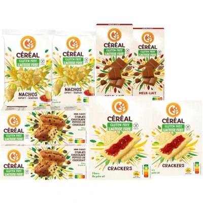 Afbeelding van Céréal Crackers, Cake, Nacho&#039;s, Chocolade Glutenvrij&amp;Lactosevrij Pakket