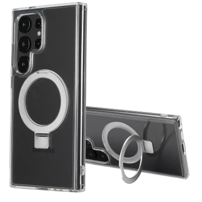 Afbeelding van Samsung Galaxy S24 Ultra MagSafe Hoesje Kunststof Accezz Hardcase/Backcover Transparant Telefoonhoesje Shockproof/Valbescherming