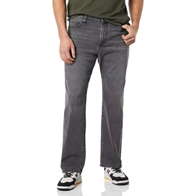 Afbeelding van Amazon Essentials Heren straight fit bootcut jeans, gewassen grijs, 28W/32L