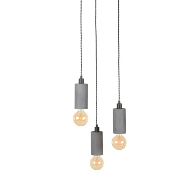 Afbeelding van LABEL51 Fresco hanglamp rond 30 cm Beton grijs