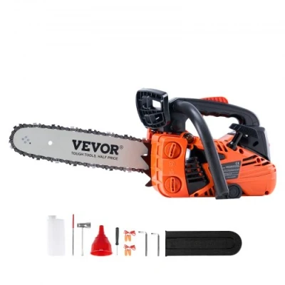 Afbeelding van VEVOR Gas Kettingzaag, 25.4CC 12&quot; 1.2HP, Benzine aangedreven Handheld Draadloze Kettingzagen voor Boomhout Tak Snijden, Boom Trimmen, Land Clearing, Boerderij Tuin Bos Snijden