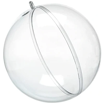 Afbeelding van RAYHER 3946237 plastic bol, 2 delig, 16 cm met 15 mm gat voor LED ketting, kristal