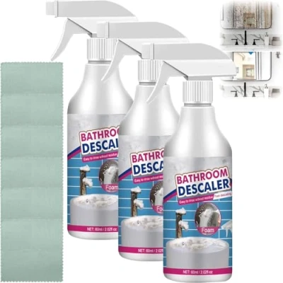 Afbeelding van Bathroom Descaler Stubborn Stains Cleaner, Multipurpose Foam Foaming 60ml Cleaner Spray (3pcs)