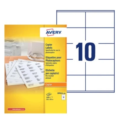 Afbeelding van Etiket Avery DP010 100 105x58mm wit 1000Stuks