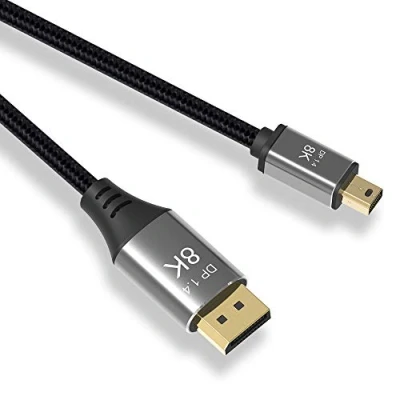 Afbeelding van YIWENTEC 2M 6.6FT Mini DP naar DisplayPort kabel 8K (7680X4320) @60Hz 4K @144Hz 1.4 bi directionele transmissie (2M)