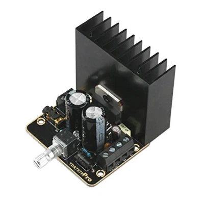 Afbeelding van DollaTek Auto stereo versterkerplaat, 30W + klasse AB Car audio versterker 2.0 tweekanaals gouden stereoversterkerplaat TDA7377 Mini DC12V Amplify module