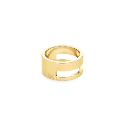 Afbeelding van Calvin Klein Geometric Essentials Ring goldcoloured, Dames, Maat: 52, Gold coloured