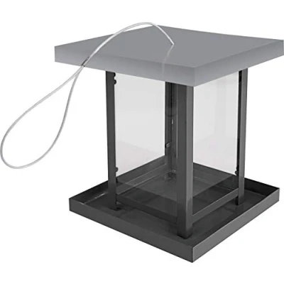 Afbeelding van Windhager Vogelvoedersilo View, vogelvoedersilo, vogelhuis, voederdispenser voor vogels, modern vogelhuisje, 16 x 17,5 cm, 07015