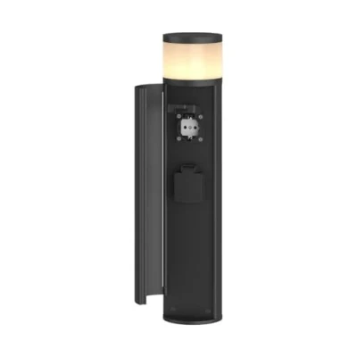 Afbeelding van Lucande Sokkellamp 1licht Gegoten aluminium H: 47.8 cm G9 grafiet